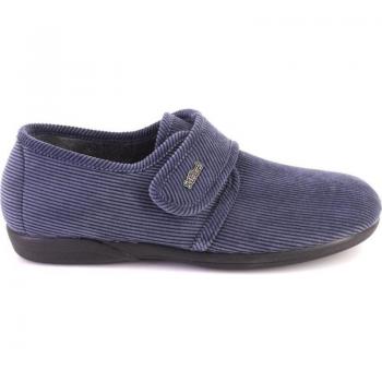 DEVALVERDE 3024 Zapatillas de casa cerrada de hombre azul marino con velcro