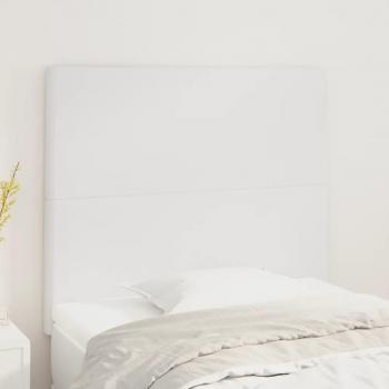 Cabeceros 2 piezas blanco 100x5x78/88 cm en cuero sintético