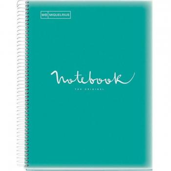 Cuaderno espiral Miquelrius Emotions A4 80F Turquesa