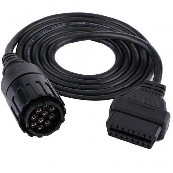 Qiilu 10 Pin a 16 Pin OBD2 Adaptador de Conector Cable de diagnóstico para Motocicleta