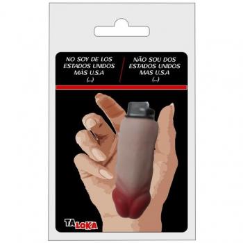 Mechero en Forma de Pene Color Carne (Recargable 100%) con Frases Divertidas