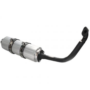 Standard Tubo de escape para scooter de aluminio, para 125, 150 ccm, China Roller Baotian BT125T Warrior Rocky Tanco Smart Rider, Buffallo RS, China Scooter, Ering, Kreidler, Qingqi, Rex RS C Speedy 125