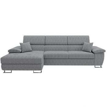 Sofá rinconero Comfivo 137 con función de descanso y caja de ropa de cama, 275x170x71cm