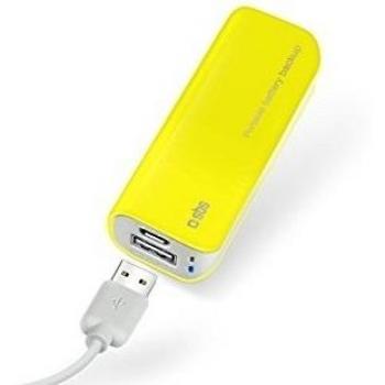 SBS de Energía Acumulador Portátil 2200 Mah, Micro USB, Color Amarillo