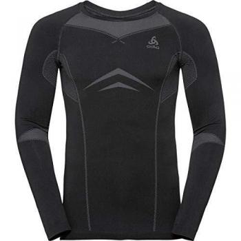 Odlo Performance Evolution Warm Sudadera, Hombre, Black Graphite Grey, Large
