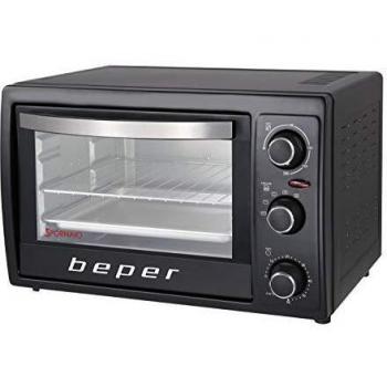 Horno Eléctrico Beper 90.884 Ventilado 1300W con Capacidad de 30 Litros y Doble Cristal