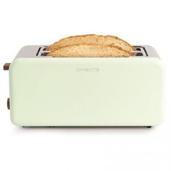 Tostadora CREATE TOAST RETRO XL - Diseño Retro - 2 Ranuras Anchas - 1500W - 6 Niveles de Potencia - Bandeja Recogemigas - Termostato - Funciones de Descon