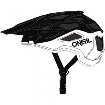 O'NEAL | Casco de Bicicleta de montaña | Enduro Trail Downhill | Forro Que Absorbe el Sudor, Cumple con la Norma de Seguridad EN1078 | Casco Pike Solid | Adulto | Negro Blanco | Talla S/M