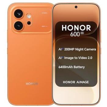 Smartphone Honor 600 5G Dual SIM 8GB RAM 256GB Almacenamiento Pantalla AMOLED 6.57 Color Naranja