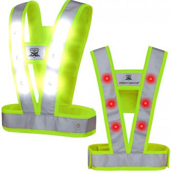 PROTOMAX chaleco LED CAVOK, chaleco reflectivo de seguridad con 36 fuentes de luz