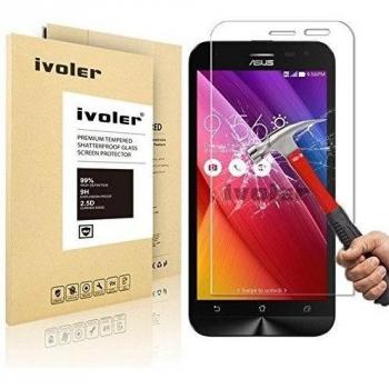 Asus Zenfone 2 Laser ZE500KG / ZE500KL 5.0'' Protector de Pantalla, iVoler® Protector de Pantalla de Vidrio Templado Cristal Protector para Asus Zenfone 2 Laser ZE500KG/ZE500KL 5.0'' -Dureza de Grado 9H, Espesor 0,20 mm, 2.5D Round Edge-[Ultra-trasparent