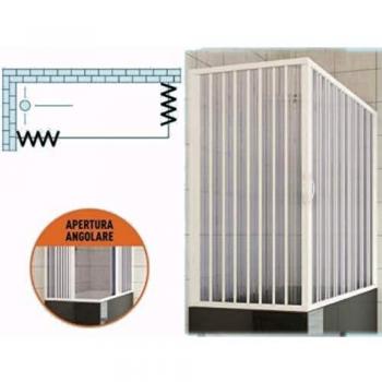Box Ducha Bañera Mural PVC Brixo Piranha 70x160/170 cm - Apertura Angular, Extensible a 2 Lados