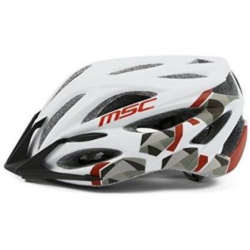 MSC Bikes MSC Inmold - Casco, Color Blanco/Rojo, Talla S/M