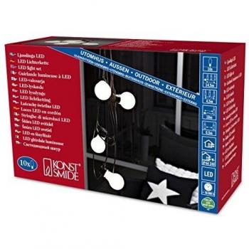 Guirnalda LED Exterior 10 Bombillas Opalinas Calentitas 80 LEDs 450 cm 24V