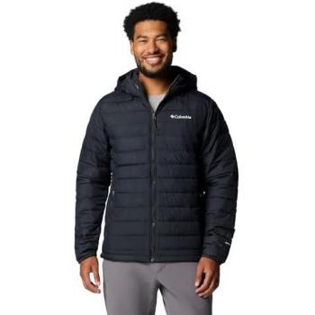 Chaqueta impermeable con capucha Columbia Powder Lite II para hombre, color negro, talla XXL