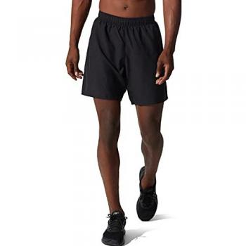 ASICS Core 2in1 7in Shorts Hombres - Negro, Pantalones cortos deportivos de dos capas, longitud de 7 pulgadas, tejido ligero y transpirable, diseño cómodo para entrenamiento y actividades deportivas
