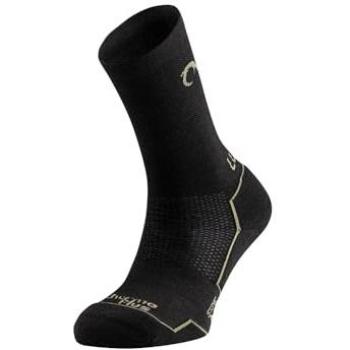 Calcetines de montaña Lurbel Agres Five, unisex, color negro/sottobosco, fabricados con lana merino, ideales para outdoor y trekking, térmicos y transpirables, talla S (36/38)