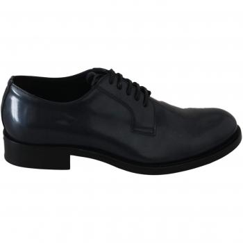 Dolce & Gabbana Blue Leather Derby Dress Formal Shoes - EU39/US6