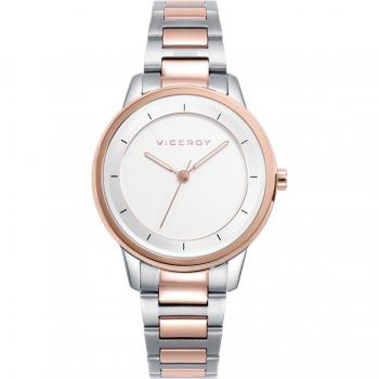 Reloj de mujer Viceroy Air con caja y brazalete bicolor de acero e IP rosa, modelo 401230-06