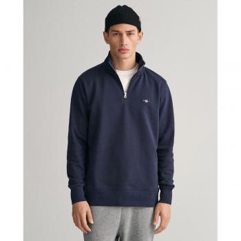 Gant Men's Shield Half-Zip Sweatshirt - Evening Blue - Size S