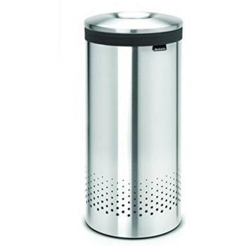 Brabantia - Cesto para Ropa, 35 l Tapa Acero Mate, Cuerpo Acero Mate