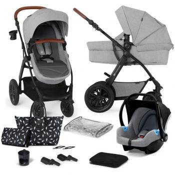 Kinderkraft XMOOV 3 en 1 Carrito de Bebé Convertible Set de 3 Piezas Black