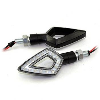 CMParts - Intermitentes de led Universales Modelo Flame Negros Homologados