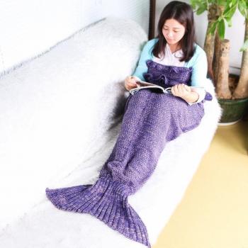 YOWAO Manta de Cola de Sirena, Escamas de Pescado Patrón Suave Todas Las Temporadas Mantas para Dormir