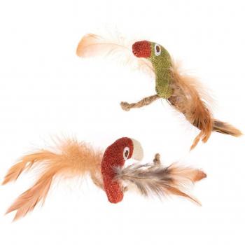 TIAKI Set de Juguetes para Gatos con Catnip en Forma de Tucanes - Paquete de 2 Unidades
