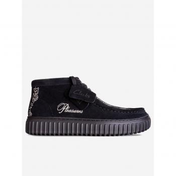 Clarks Torhill Woven Pleasures Black Suede Lace-Up Boots for Men, Size 40 EU (7 US)