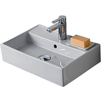 Lavabo de Encimera Bathco Turin 0017B Blanco con Toallero 50x12x35 cm
