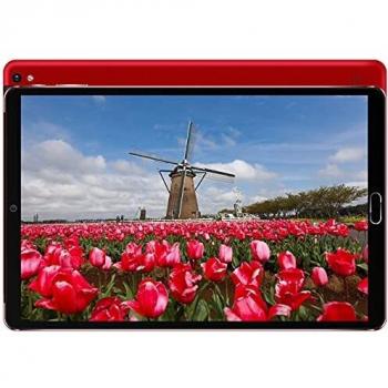 GOODTEL Tablet 10 Pulgadas Android 10 Pro con Procesador Octa-Core Núcleos 1.6GHz 4GB RAM + 64GB ROM Batería 8000mAh | Cámara Dual 5MP + 8 MP | WiFi | Bluetooth | MicroSD, Rojo