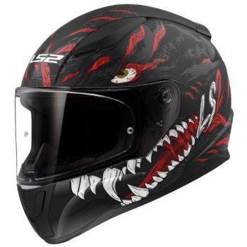 LS2 Casco Integral FF353 Rapid II Kaiju Negro Mate-Rojo-Blanco