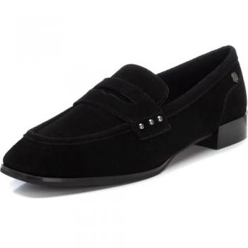 Zapatillas Mocasines de Piel para Mujer Carmela 161987 Negro - Tacón Plano, Talla 40, Casual Clásico