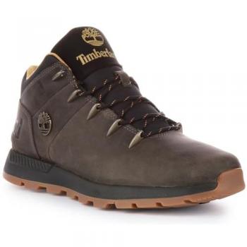 Timberland Sprint Trekker Mid Lace-Up Sneakers - Men's Black/Grey Hiking Boots