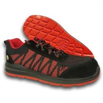 Zapato de Seguridad Beework Indra Rojo S1P, Puntera y Plantilla No Metálica, Tallas 35-48, Calzado Deportivo Unisex
