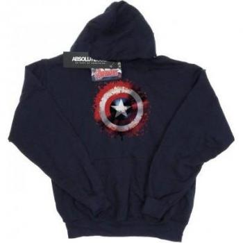 Sudadera con capucha para mujer Marvel Avengers Capitán América Art Shield L azul marino