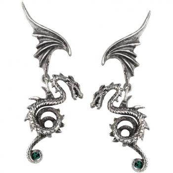 Alchemy Gothic Bestia Regalis Women Earrings Silver-Coloured, Pewter,