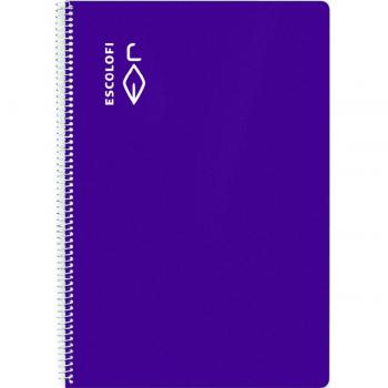 Escolofi Cuaderno Espiral A5 50 Hojas 70g/m² Pauta 2,5 Tapa Dura Lila