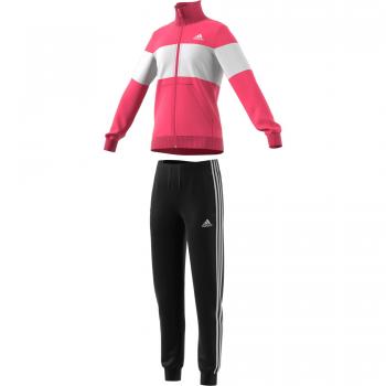adidas Yg PES TS Chándal, Niñas, Top:Real Pink s18/White Bottom:Black/Real Pink s18, 1314Y