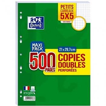 Papel Oxford A4 Cuadriculado Perforado 500 Hojas 90g Maxi Pack