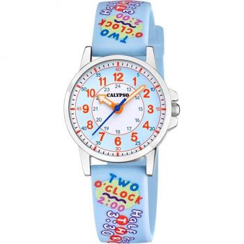 Reloj Infantil Calypso K5824/3 Digital con Correa de Caucho Blanco