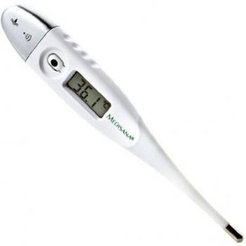 Medisana FTF - Termómetro digital con punta flexible, medición precisa de la temperatura corporal, color blanco y gris plata