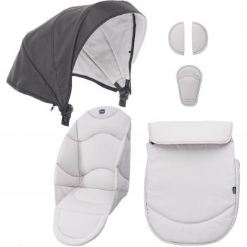 Chicco Urban Color Pack - Set de accesorios: capota + cubrepiernas + kit confort, color beige