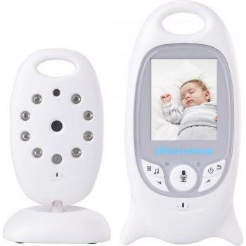 Video vigilabebés inalámbrico 1479 con altavoz, sensor de temperatura, visión nocturna y función de música