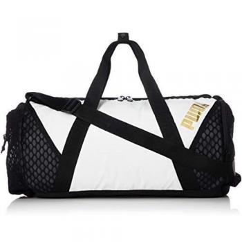 PUMA Ambition Barrel Bag, Mujer, White/Black, UA