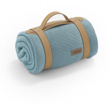 Manta de punto Bamboo azul Cambrass