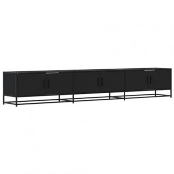 Mueble para TV de madera de ingeniería negro 240x35x41 cm, aglomerado, soporte para TV, mueble HiFi, consola TV, mueble de dispositivos multimedia