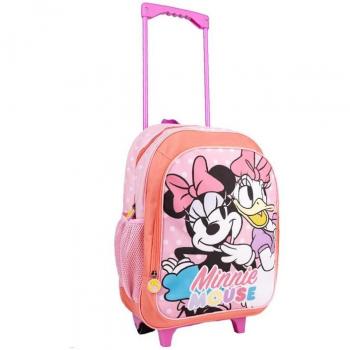 Mochila Escolar Trolley Minnie Mouse Rosa 25x28x10 cm