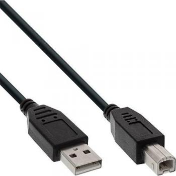 Cable USB 2.0 A a B, 0.3m, Negro, Alta Velocidad